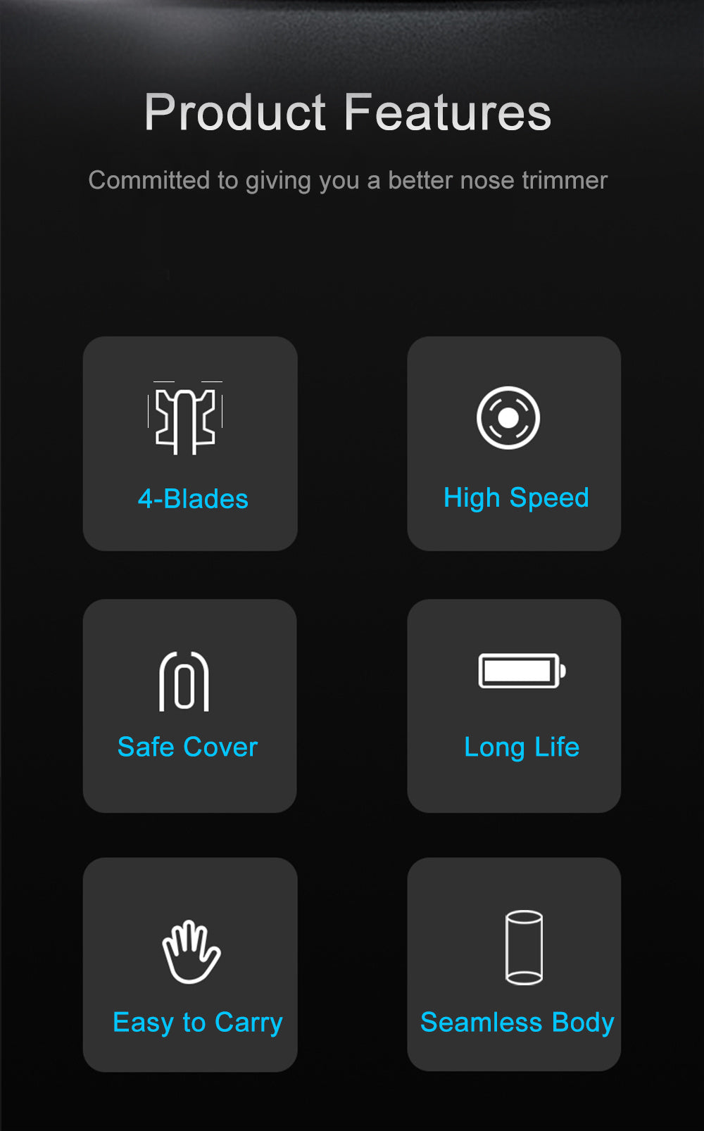 Rechargeable Nose Hair Trimmer for Men and Women