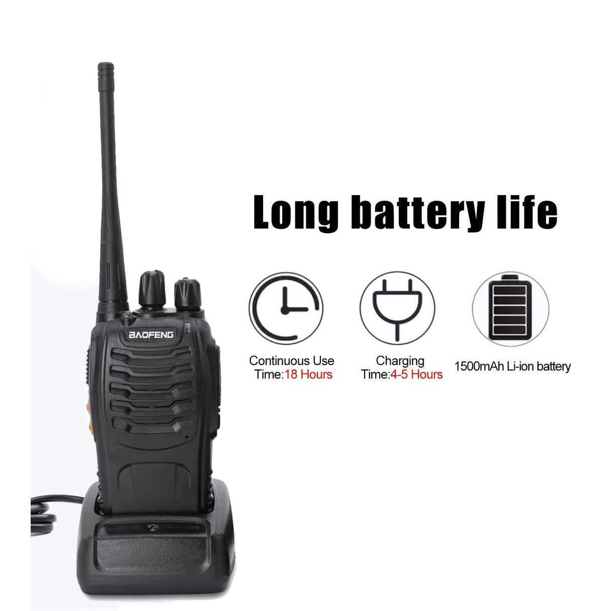 2pcs BAOFENG BF-888S UHF 400-480MHz Amateur Radio
