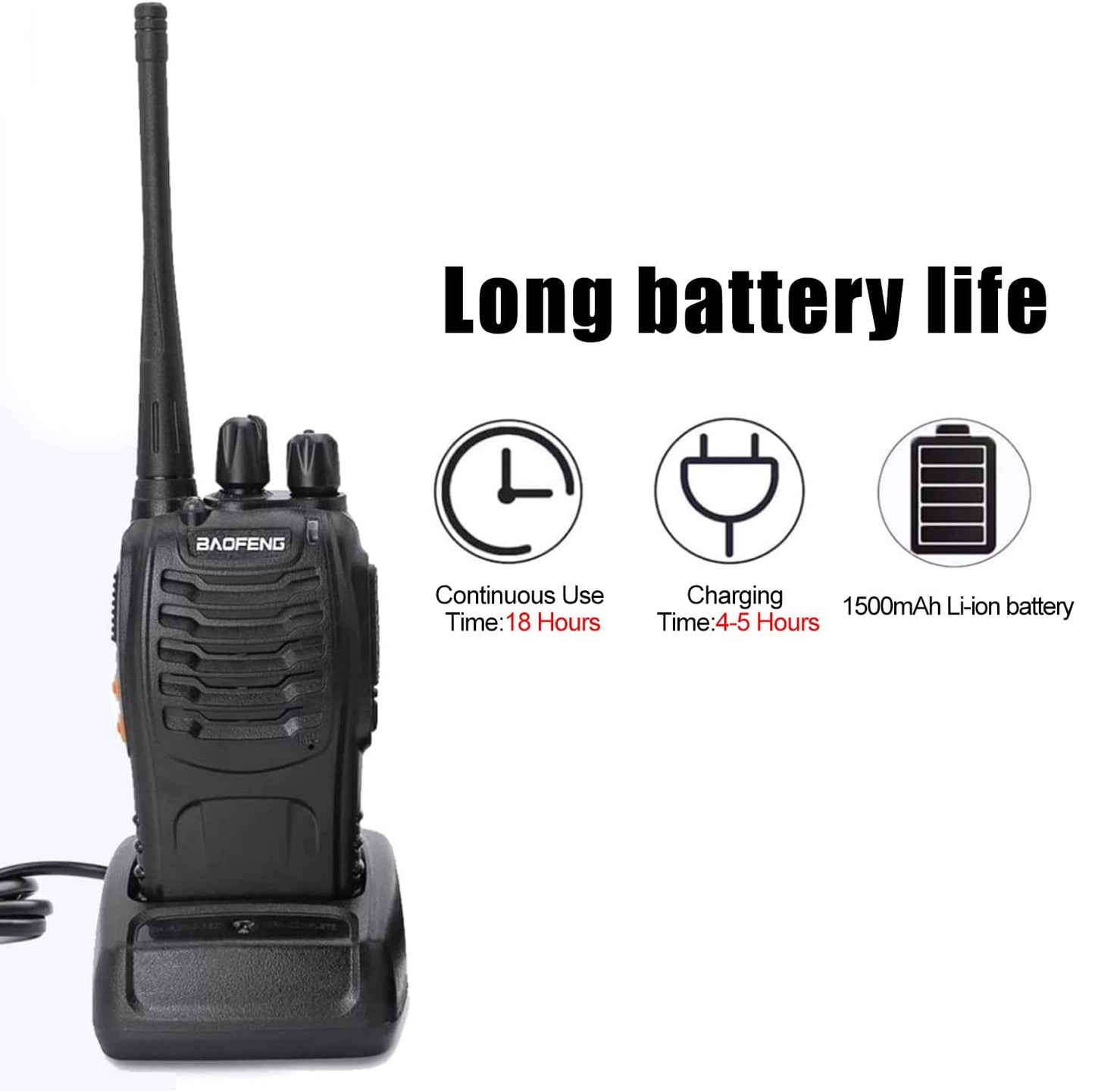 2pcs BAOFENG BF-888S UHF 400-480MHz Amateur Radio