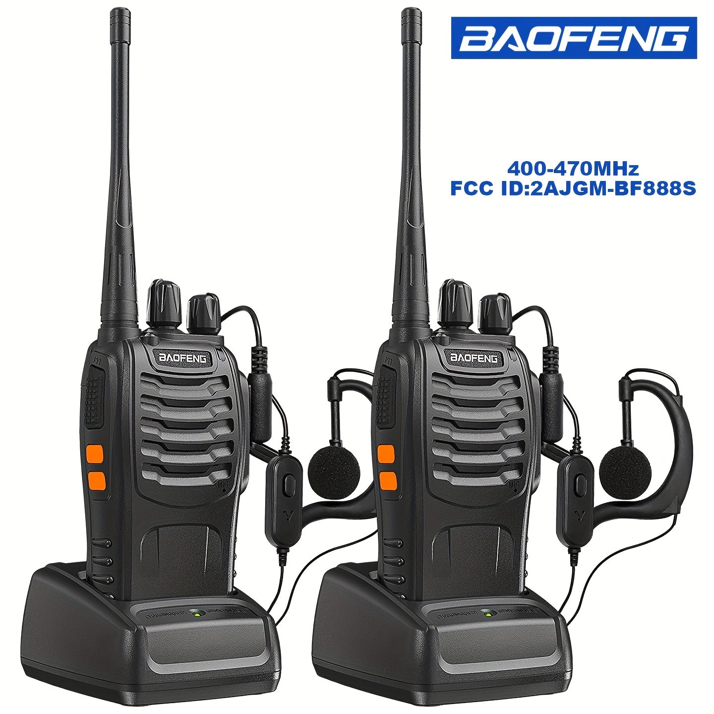 2pcs BAOFENG BF-888S UHF 400-480MHz Amateur Radio