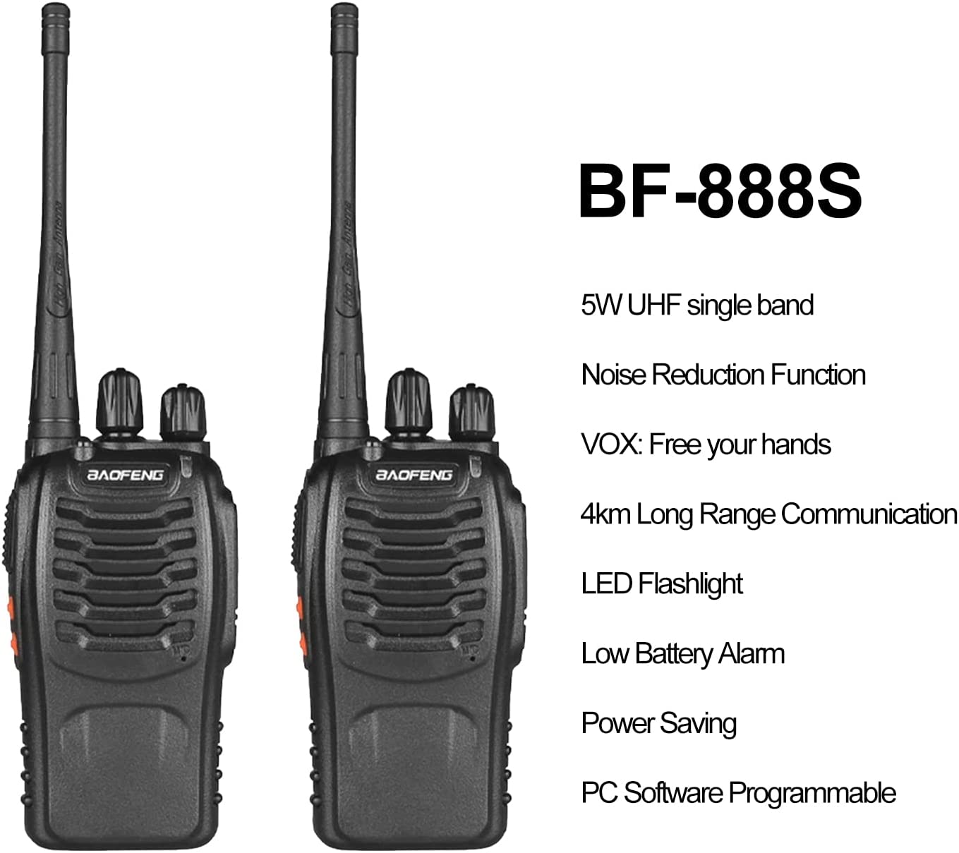 2pcs BAOFENG BF-888S UHF 400-480MHz Amateur Radio