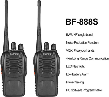 2pcs BAOFENG BF-888S UHF 400-480MHz Amateur Radio