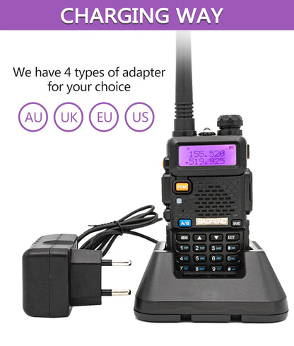 1/2PCS BaoFeng UV-5R 8W Tri-Power Walkie Talkie