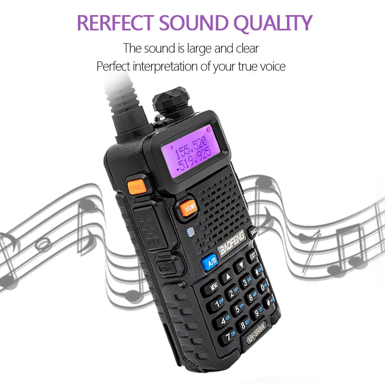 1/2PCS BaoFeng UV-5R 8W Tri-Power Walkie Talkie