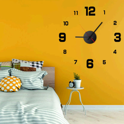3D Creative Frameless DIY Wall Hanging Clock
