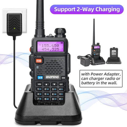 1/2PCS BaoFeng UV-5R 8W Tri-Power Walkie Talkie