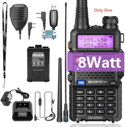 1/2PCS BaoFeng UV-5R 8W Tri-Power Walkie Talkie