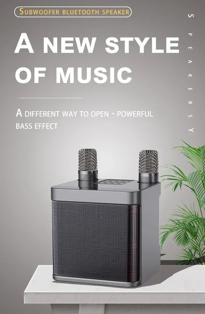 Karaoke Machine With 2 Wireless Dual Microphones