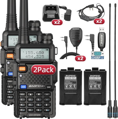 1/2PCS BaoFeng UV-5R 8W Tri-Power Walkie Talkie