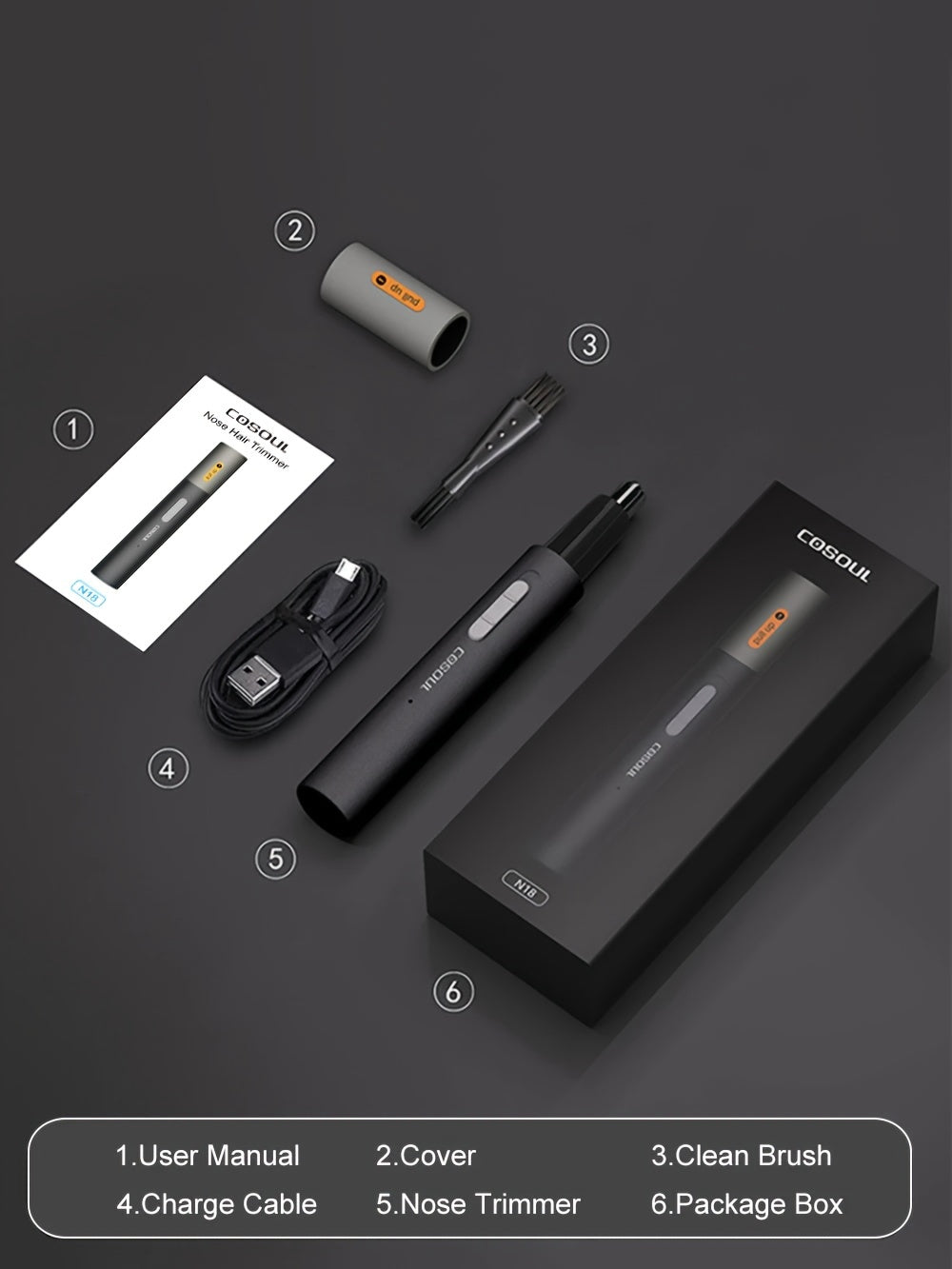 Rechargeable Nose Hair Trimmer for Men and Women